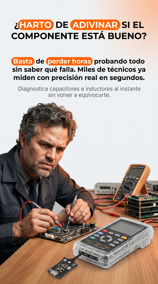 Probador de capacitancia e inductancia
